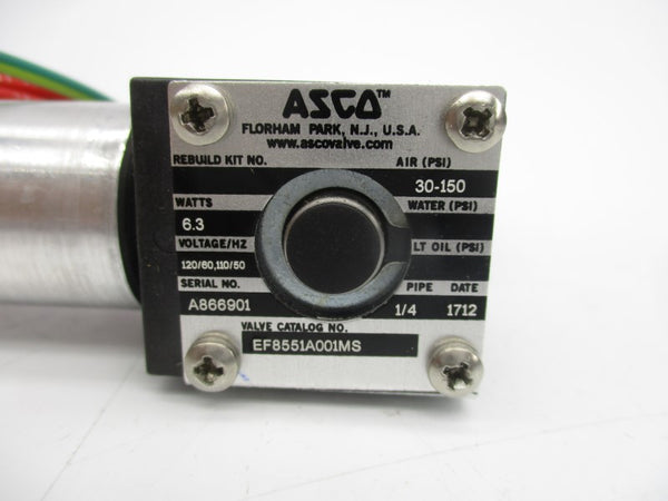 ASCO EF8551A001MS 110/120V 30-150PSI 1/4" NSMP