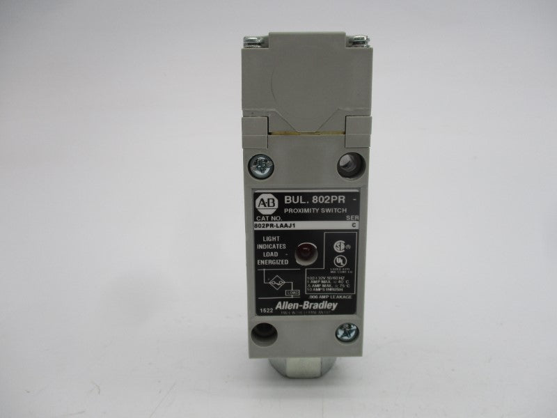 ALLEN BRADLEY 802PR-LAAJ1 SER. C 102-132VAC 10A (WH) NSMP