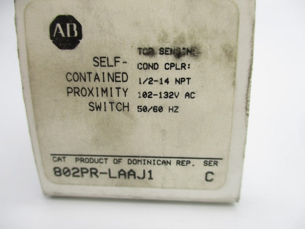 ALLEN BRADLEY 802PR-LAAJ1 SER. C 102-132VAC 10A (WH) NSMP