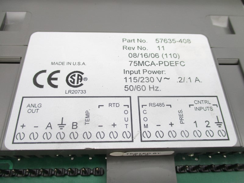 FOXBORO 75MCA-PDEFC 57636-408 115/230V .2/.1A NSNP