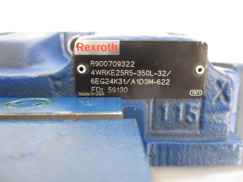 REXROTH 4WRKE25R5-350L-32/6EG24K31/A1D3M-622 R900709322 24V (AS PICTURED) UNMP
