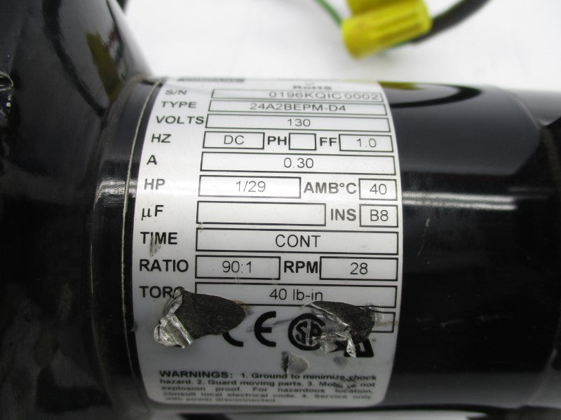 BODINE 24A2BEPM-D4 130VDC 0.3A UNMP