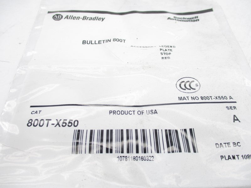 INDUSTRIAL SPARE PART 800T-X550 SER. A NSMP