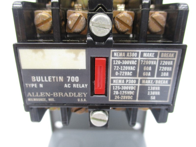 ALLEN BRADLEY 700-N801A1 SER. B 110/120V NSNP