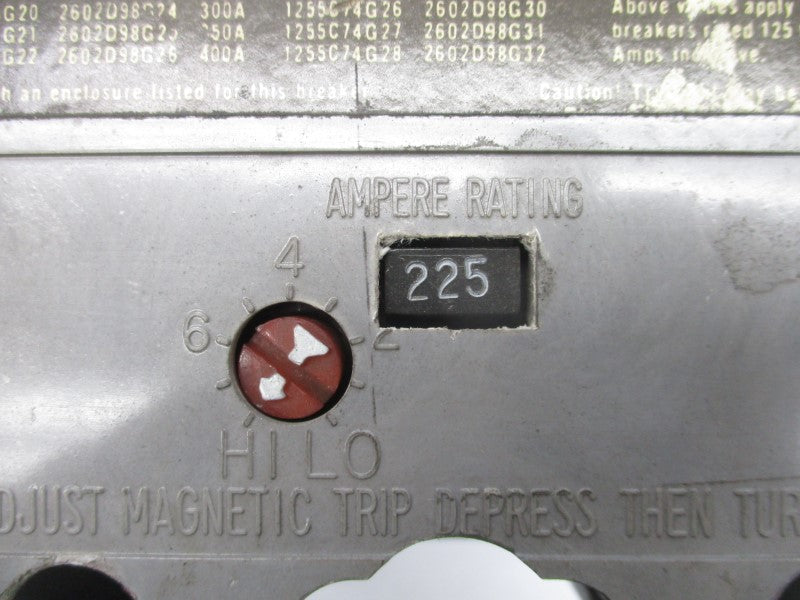 WESTINGHOUSE HLA3225 600VAC 225A UNMP