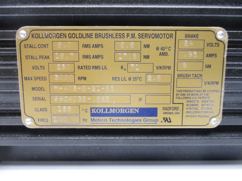 KOLLMORGEN M-403-B-21-B3 230V 6A NSMP