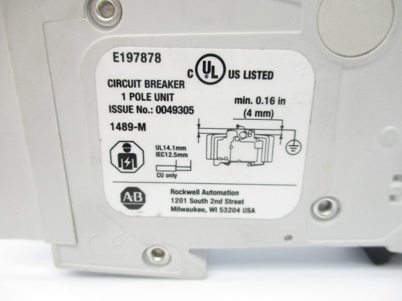 ALLEN BRADLEY 1489-M1C010 SER. D 277VAC 1A NSNP