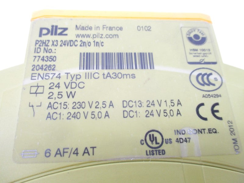 PILZ P2HZX324VDC2NO1NC 774350 24VDC 5.0A NSNP