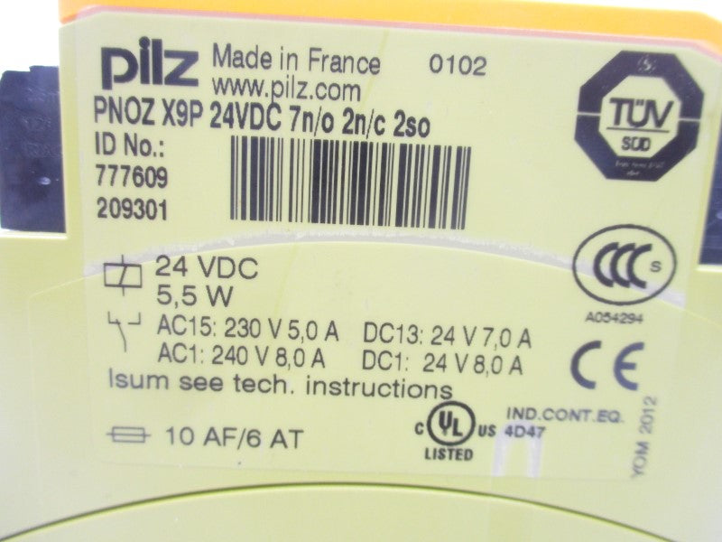 PILZ PNOZX9P24VDC7NO2NC2SO 777609 24VDC NSNP