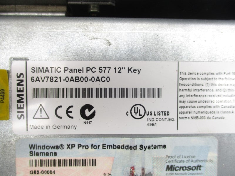 SIEMENS 6AV7821-0AB00-0AC0 115-230V 6-3.5A UNMP