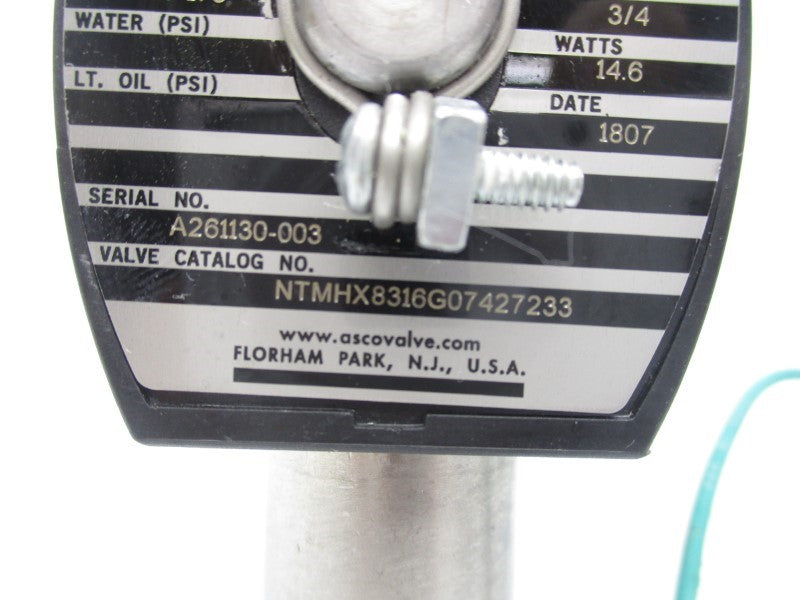 ASCO NTMHX8316G07427233 48VDC 10-175PSI NSNP