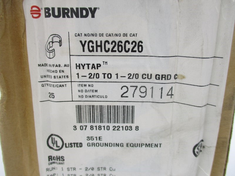 BURNDY YGHC26C26 (PKG OF 25) NSFS