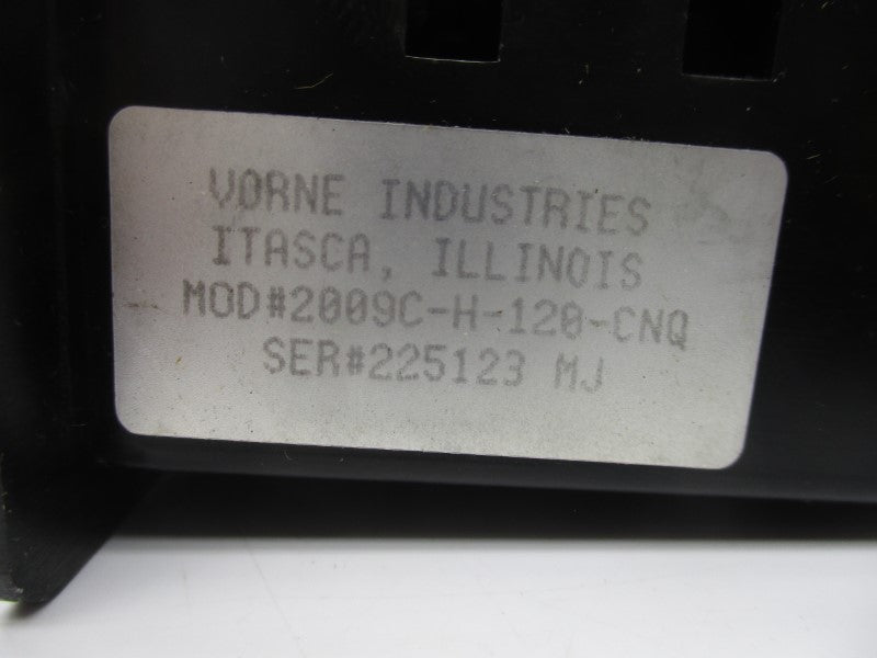VORNE INDUSTRIES 2009C-H-120-CNQ 120VAC UNMP