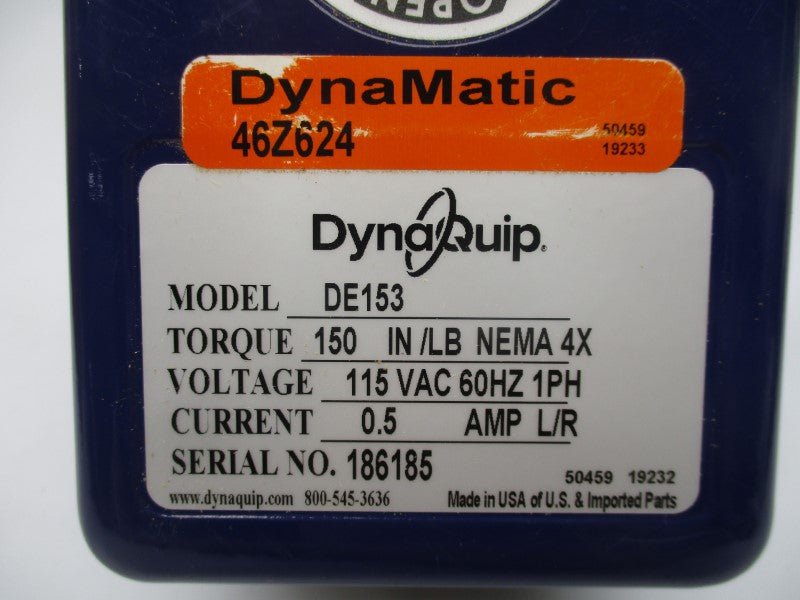 DYNAQUIP DE153 115VAC 0.5A NSMP