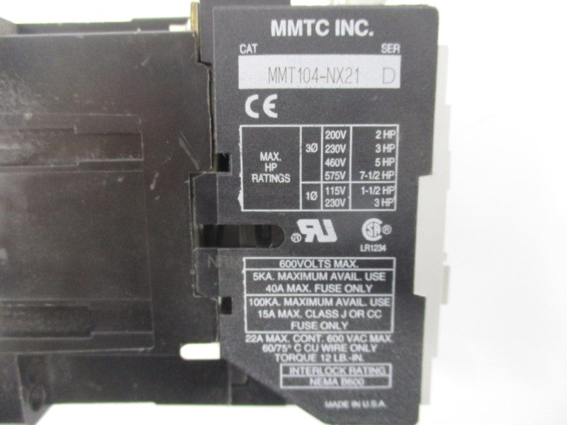 MMTC MMT104-NX21 SER. D 20/24V UNMP