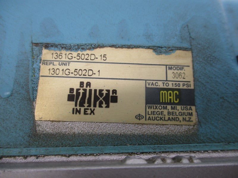MAC 1361G-502D-15 150PSI UNMP