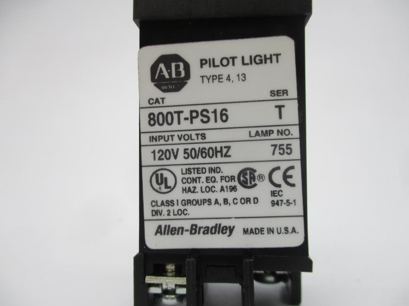 ALLEN BRADLEY 800T-PS16 SER. T 120V NSNP