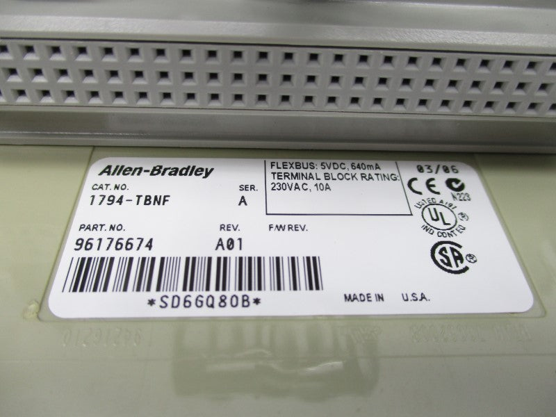 INDUSTRIAL SPARE PART 1794-TBNF SER. A 230VAC 10A UNMP