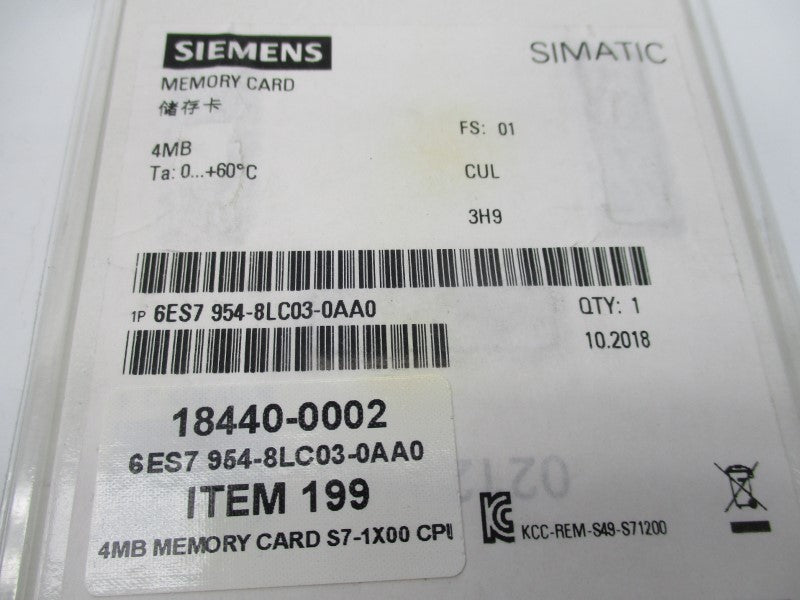 SIEMENS 6ES7954-8LC03-0AA0 NSMP