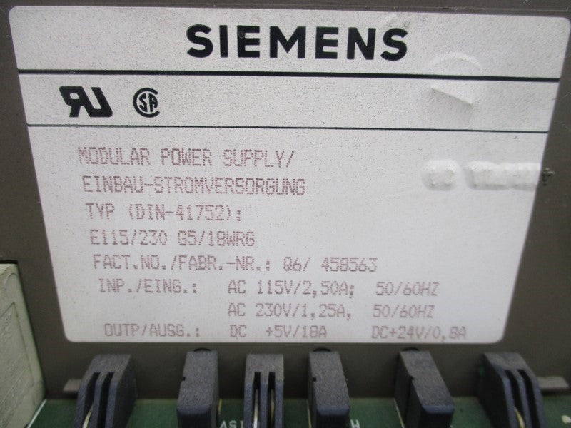SIEMENS 6ES5955-3LC14 115/230V 2.5/1.25A UNMP