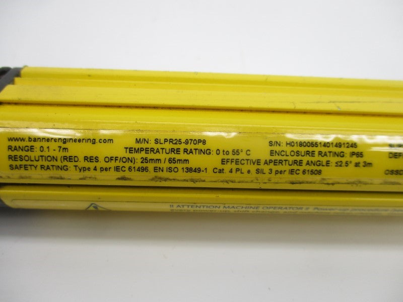 BANNER ENGINEERING SLPR25-970P8 24VDC 0.15A UNMP