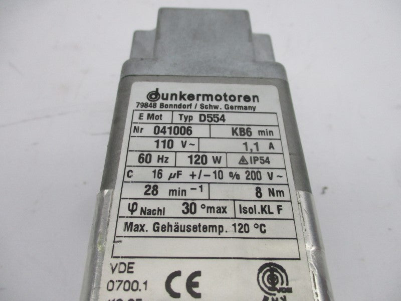 DUNKERMOTOREN D554 041006 110V 1.1A UNMP