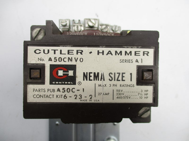CUTLER HAMMER A50CNVO SER. A1 110/120V 27A (AS PICTURED) UNMP
