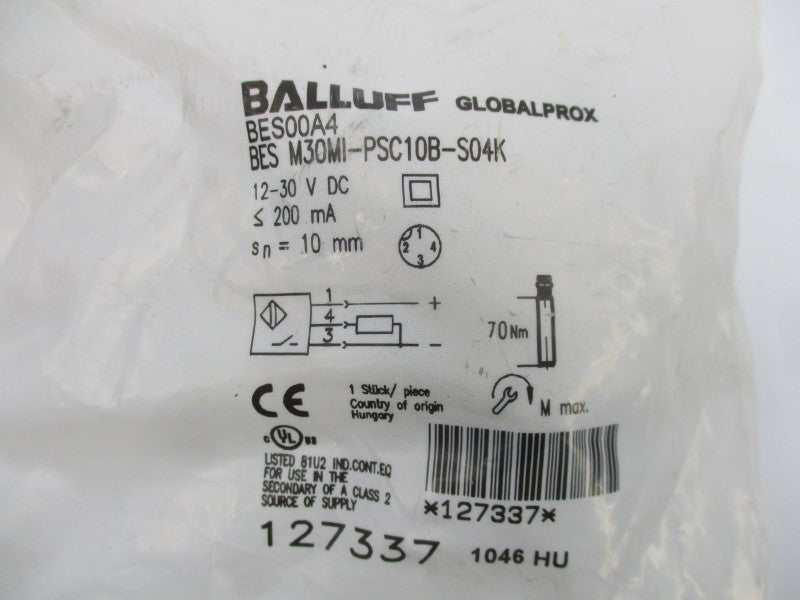 BALLUFF BESM30MI-PSC10B-S04K BES00A4 12-30VDC NSMP