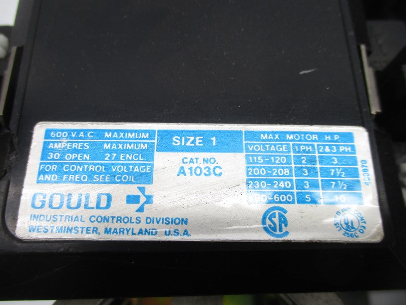 GOULD A103C W/ A821C 110/120V 30A (AS PICTURED) NSNP