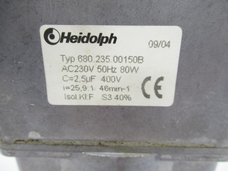 HEIDOLPH 680.235.00150B W/ 235.55.0005000 230VAC NSNP