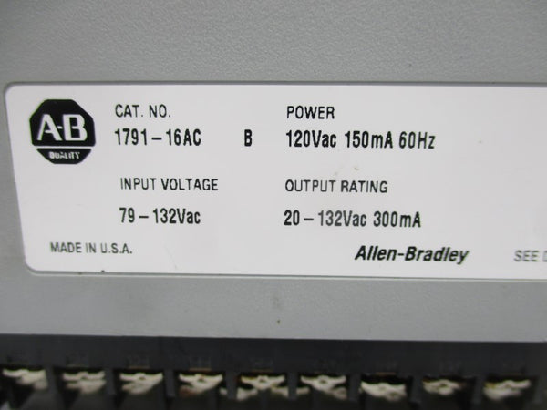 ALLEN BRADLEY 1791-16AC SER. B 79-132VAC UNMP