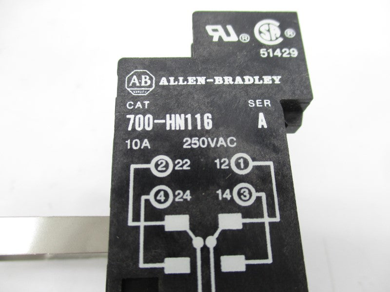 ALLEN BRADLEY 700-HN116 SER. A 250VAC 10A (BK/YL) NSMP