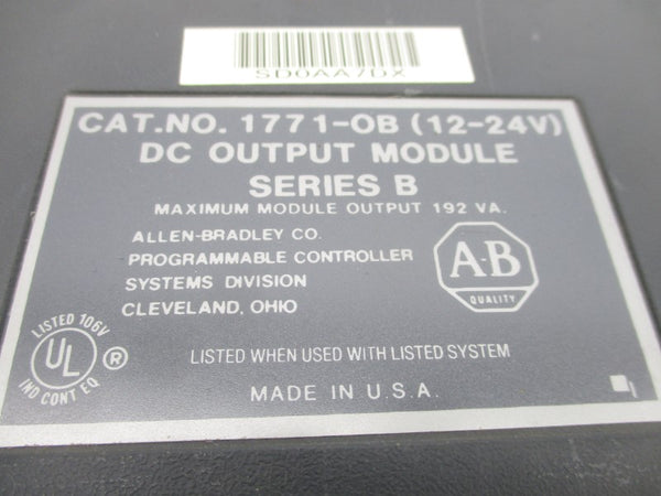 ALLEN BRADLEY 1771-OB SER. B 12-24V (NO TERMINAL) UNMP