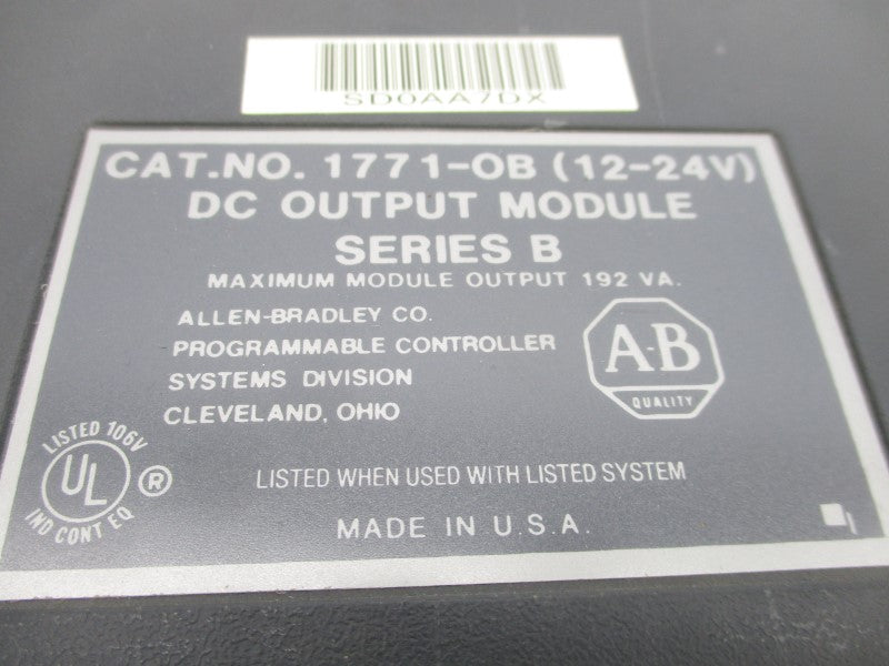 ALLEN BRADLEY 1771-OB SER. B 12-24V (NO TERMINAL) UNMP