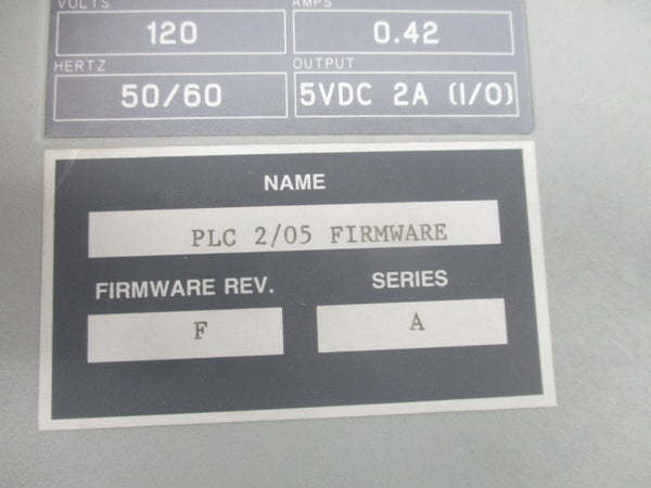 ALLEN BRADLEY 1772-LSP SER. A F/W F 120V 0.42A (NO KEY) UNMP