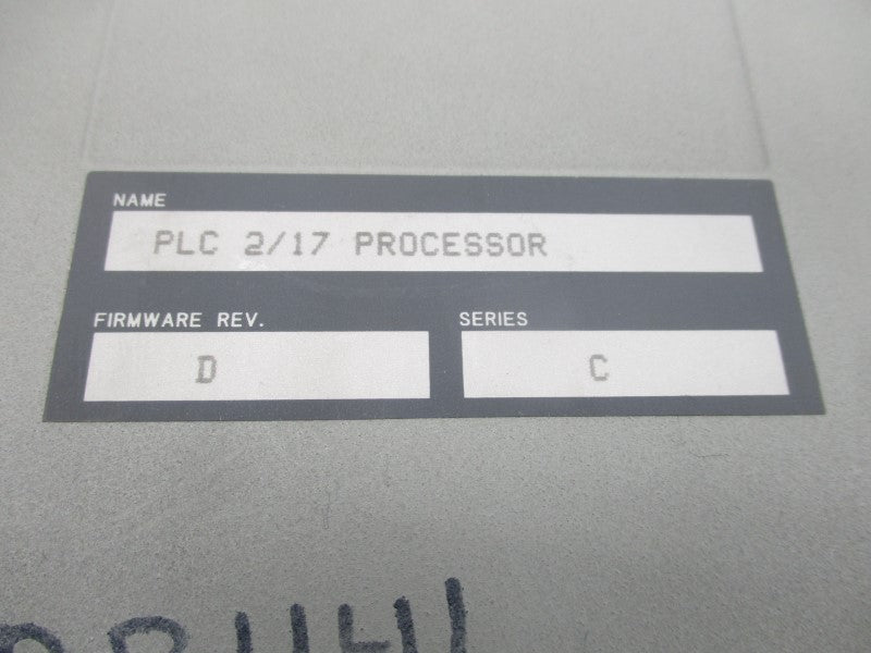 ALLEN BRADLEY 1772-LW SER. C F/W D 5VDC 1.25A (NO KEY) UNMP