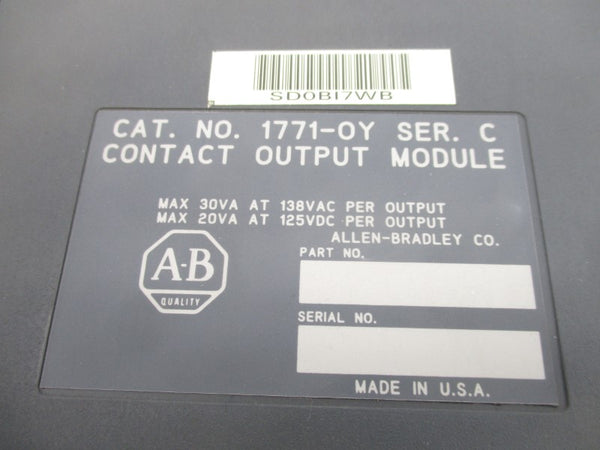 ALLEN BRADLEY 1771-OY SER. C NSMP