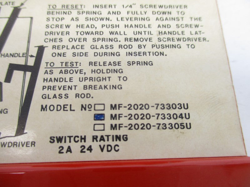 JOHNSON CONTROLS MF-2020-73304U 24VDC 2A NSNP