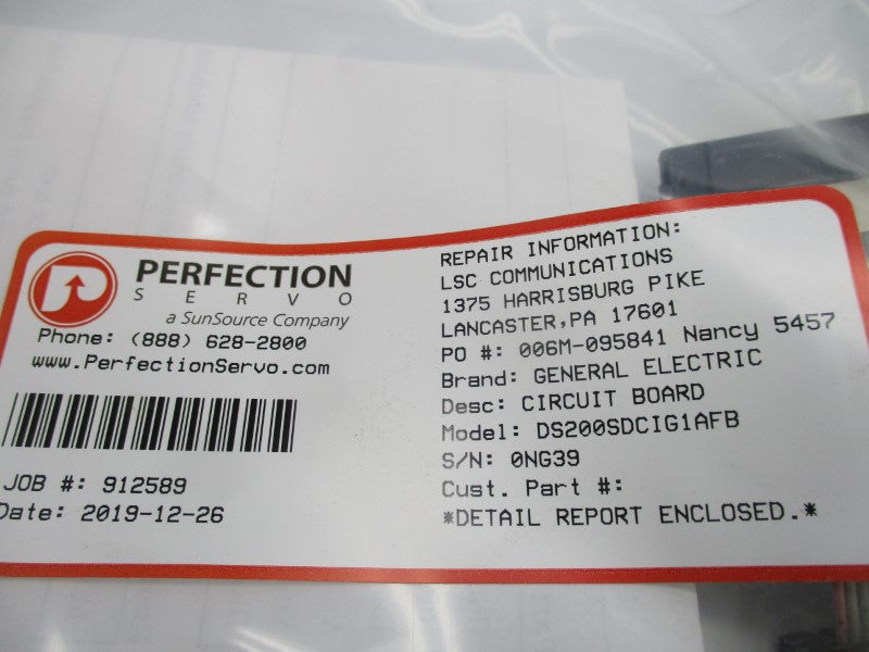 GENERAL ELECTRIC DS200SDCIG1AFB REMAN