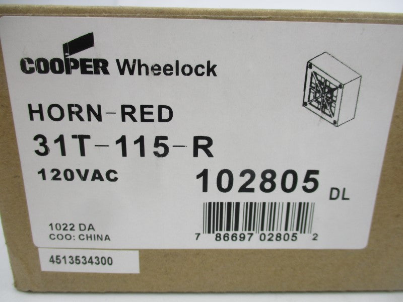 WHEELOCK 31T-115-R 120VAC NSMP