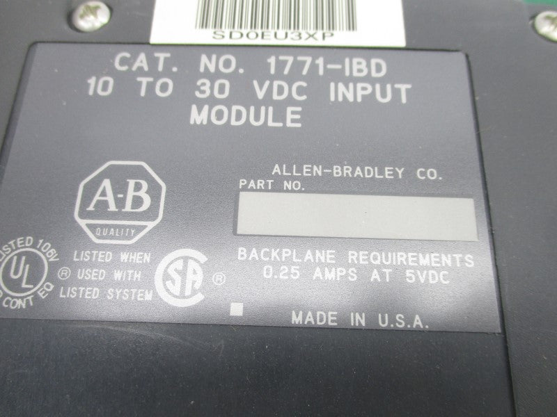 ALLEN BRADLEY 1771-IBD 10-30VDC NSNP