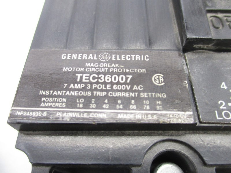 GENERAL ELECTRIC TEC36007 600V 7A (BLACK) UNMP
