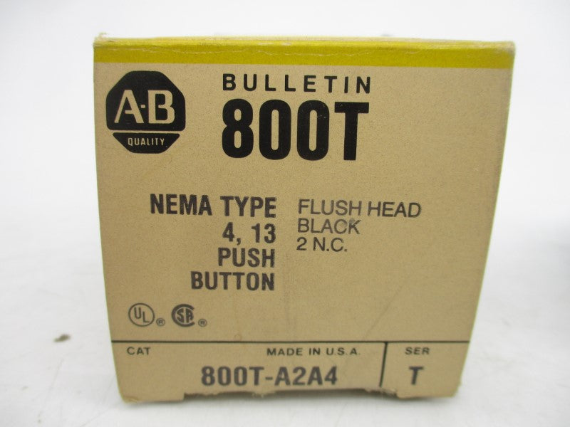 ALLEN BRADLEY 800T-A2A4 SER. T 600VAC (BK/YL) NSMP