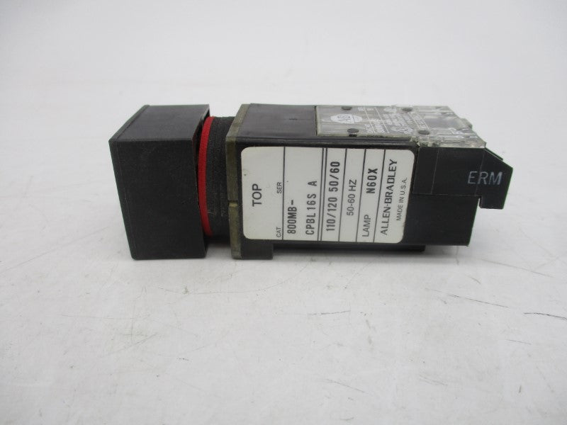 ALLEN BRADLEY 800MB-CPBL16AAS SER. A 120V (GY/BL) NSMP