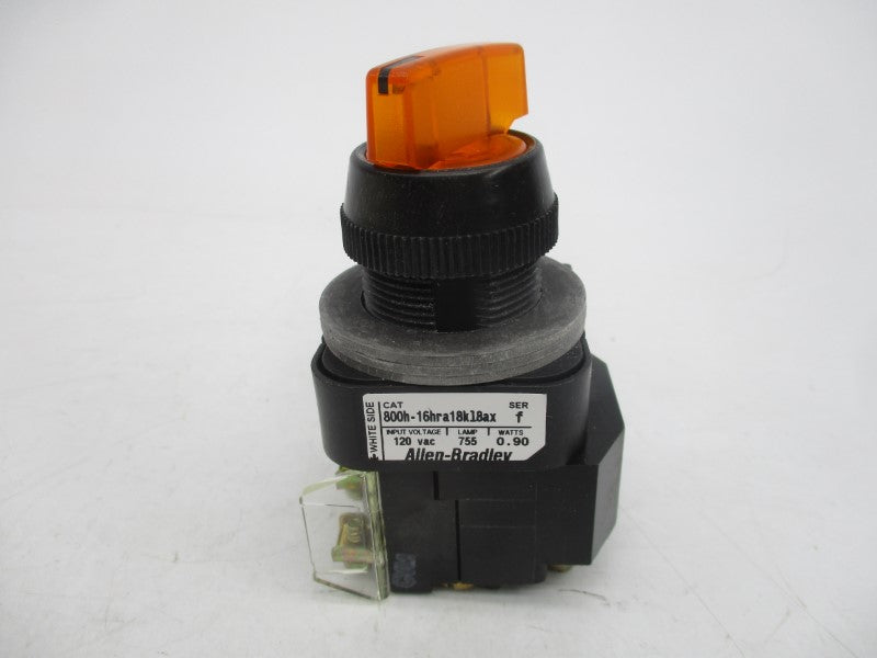 ALLEN BRADLEY 800H-16HRA18KL8AX SER. F 120VAC (WH) NSMP