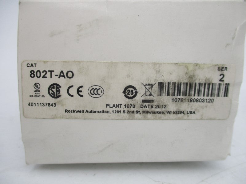 ALLEN BRADLEY 802T-AO SER. 2 120-600VAC 60A (WH) NSMP