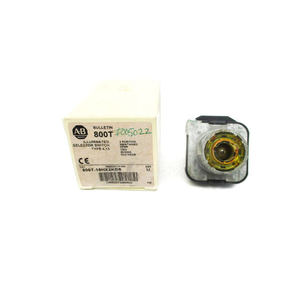 ALLEN BRADLEY 800T-16HX2KB6 SER. U 120VAC (WH) NMSP