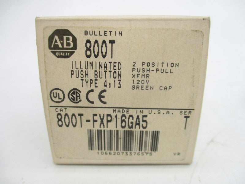 ALLEN BRADLEY 800T-FXP16GA5 SER. T 120V (GY/BL) NSMP