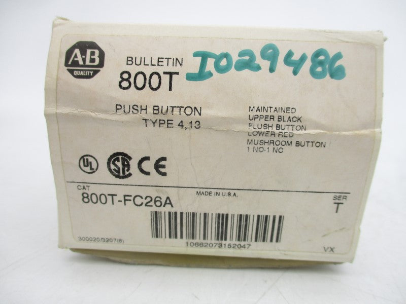 ALLEN BRADLEY 800T-FC26A SER. T (WH) NSMP