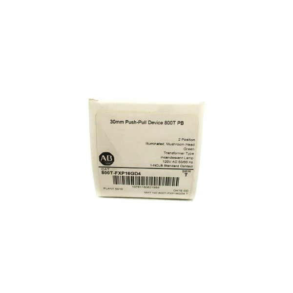 ALLEN BRADLEY 800T-FXP16GD4 SER. T 120VAC (WH) NSFS